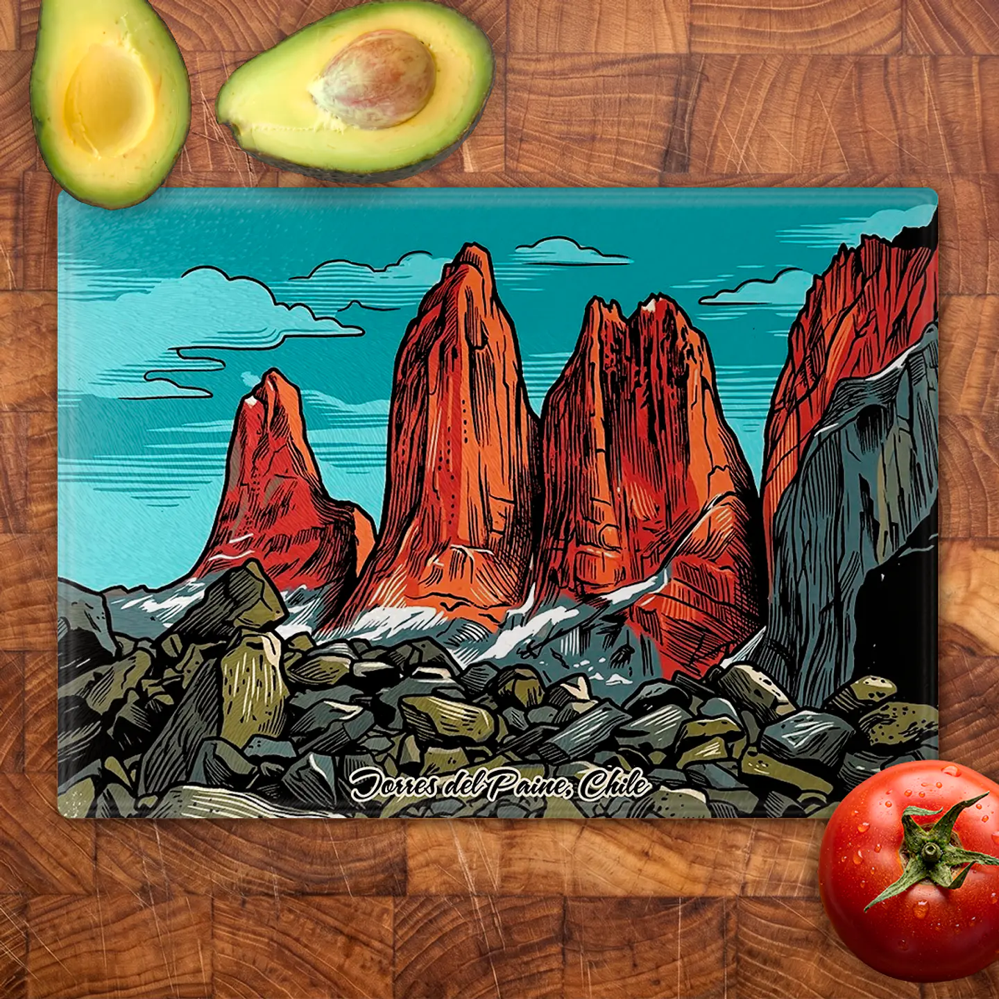 Tabla de cocina - Diseño Mirador Base Torres del Paine 2