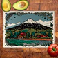 Tabla de cocina - Diseño Villarrica con Vista al Volcán - Miniatura 2