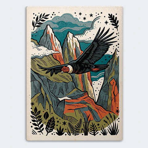 Tabla de cocina - Diseño Cóndor Andino en Torres del Paine
