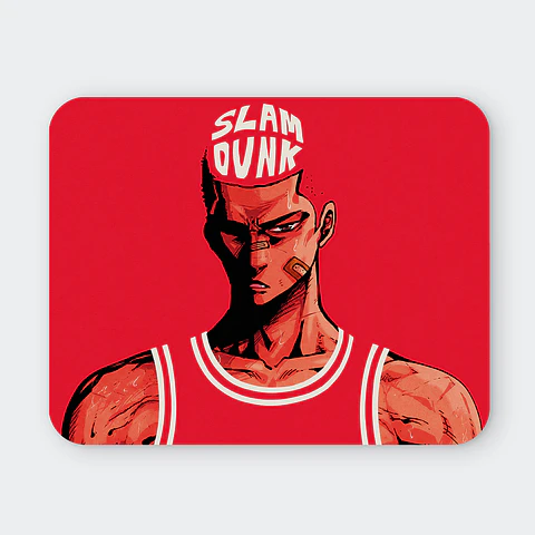 Mousepad 20x24 cm - Diseño Slam Dunk Retrato Rojo