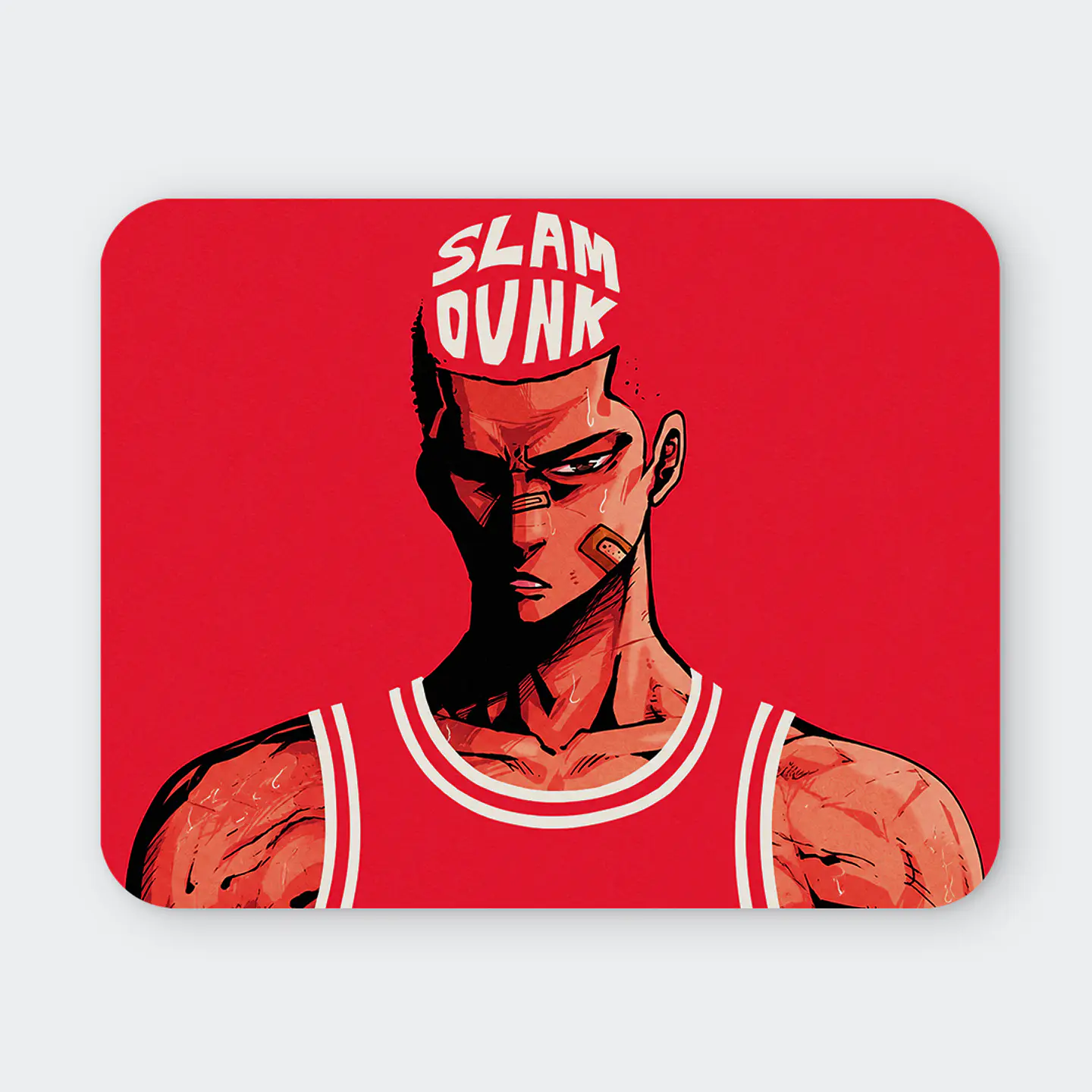 Mousepad 20x24 cm - Diseño Slam Dunk Retrato Rojo 1