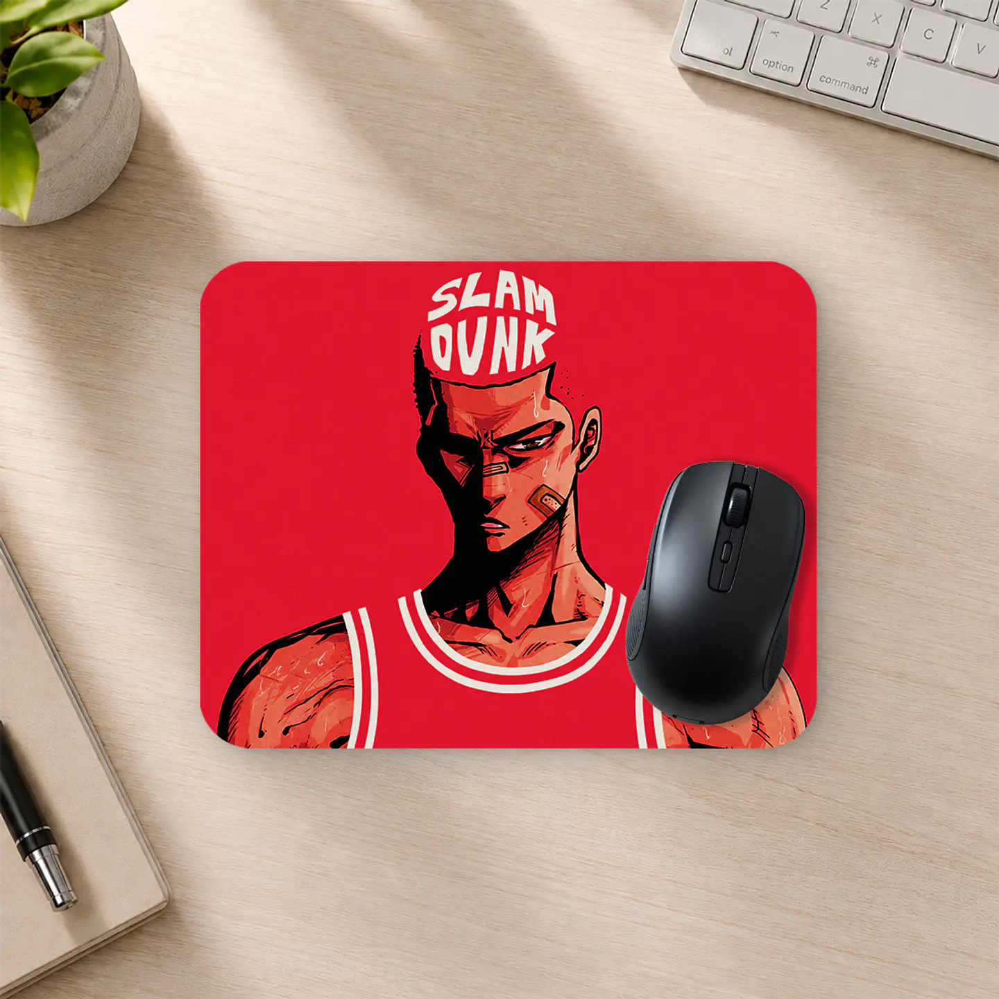Mousepad 20x24 cm - Diseño Slam Dunk Retrato Rojo 2