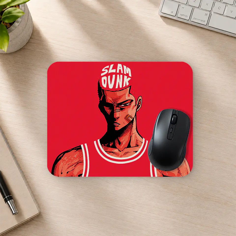 Mousepad 20x24 cm - Diseño Slam Dunk Retrato Rojo 2