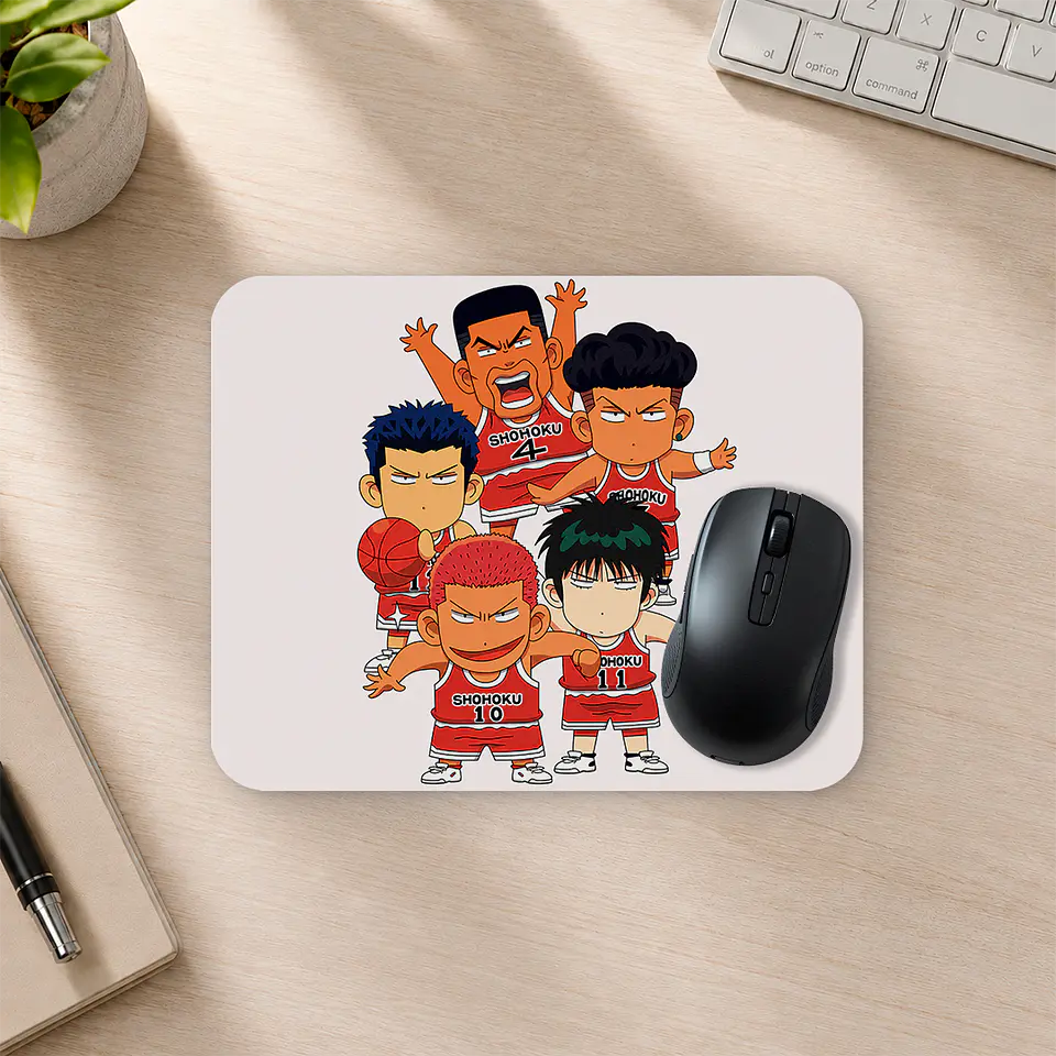 Mousepad 20x24 cm - Diseño Slam Dunk Equipo Chibi 2