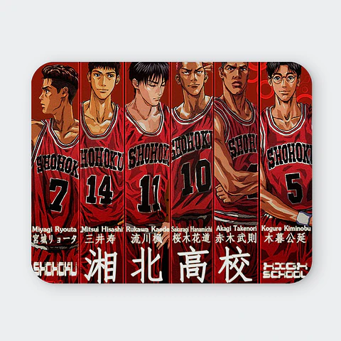 Mousepad 20x24 cm - Diseño Slam Dunk Equipo Shohoku