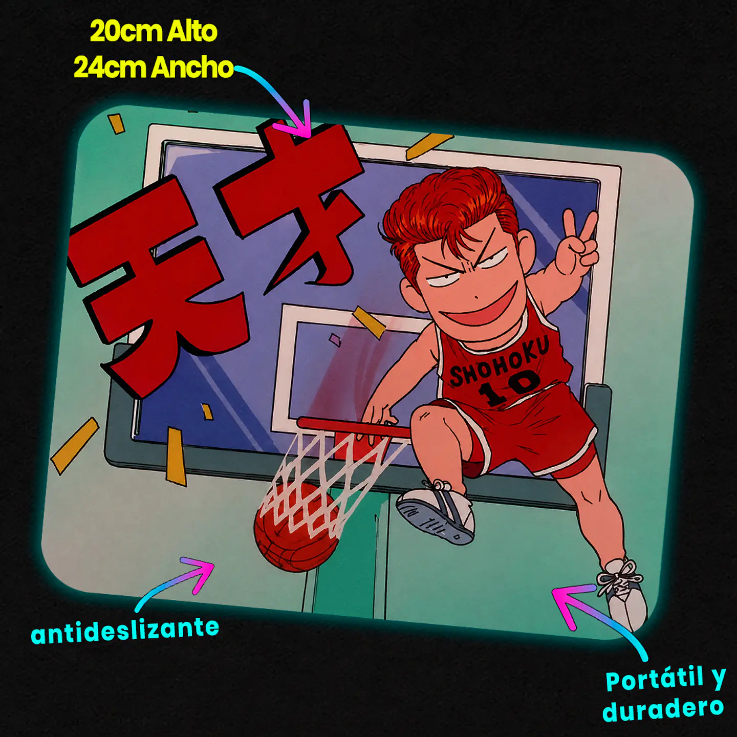 Mousepad 20x24 cm - Diseño Slam Dunk Chibi Volcada 3