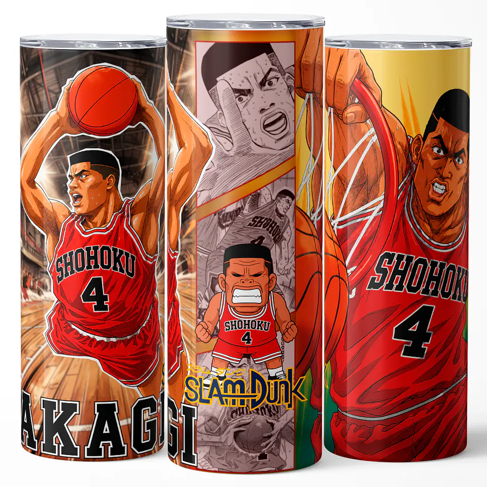 Mug Termo 600ml - Diseño Slam Dunk Akagi Capitán Shohoku 2