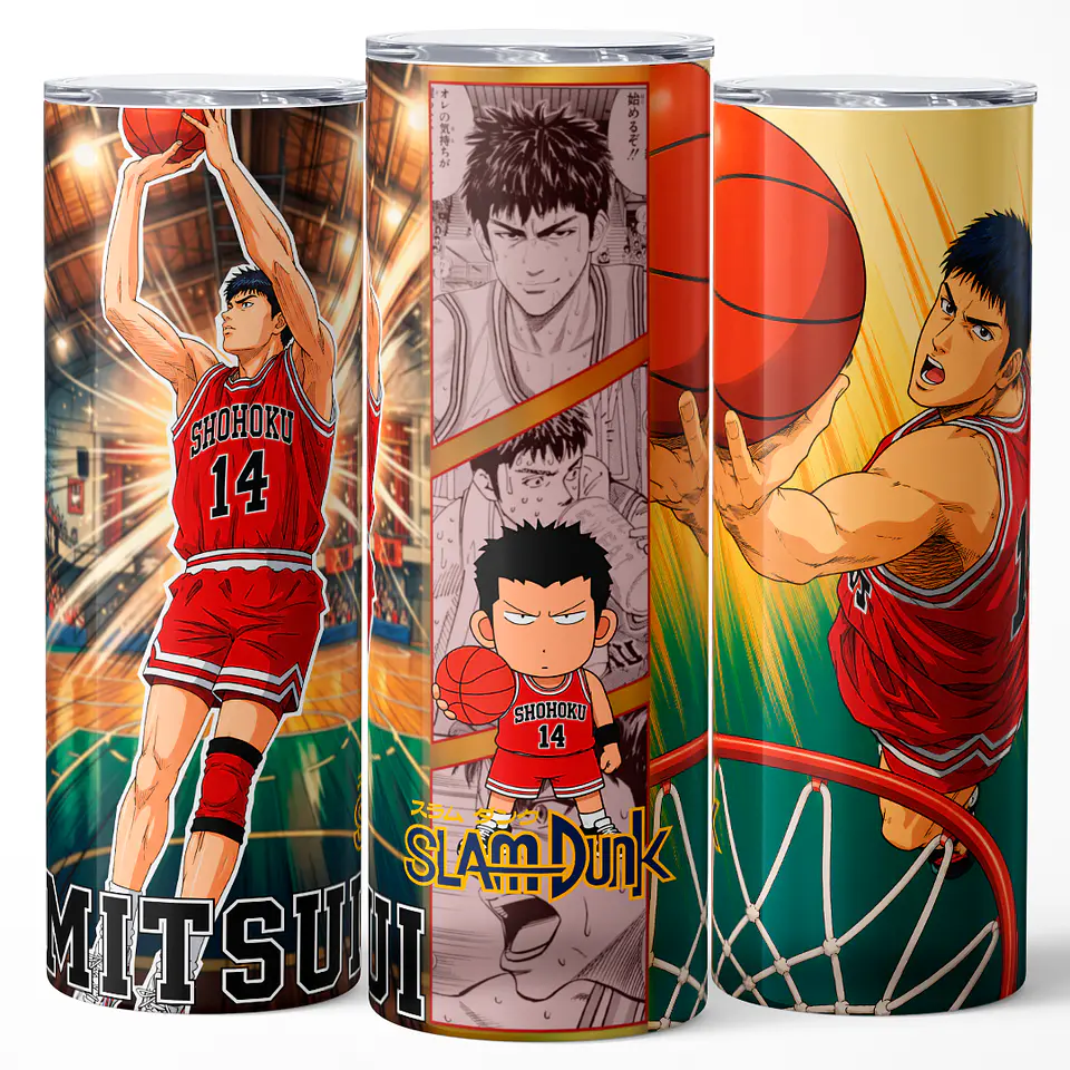 Mug Termo 600ml - Diseño Slam Dunk Mitsui Tirador de Shohoku 2