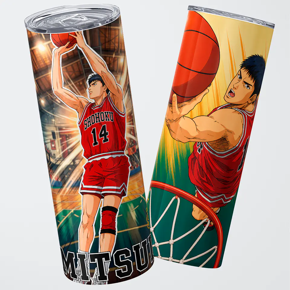 Mug Termo 600ml - Diseño Slam Dunk Mitsui Tirador de Shohoku 1