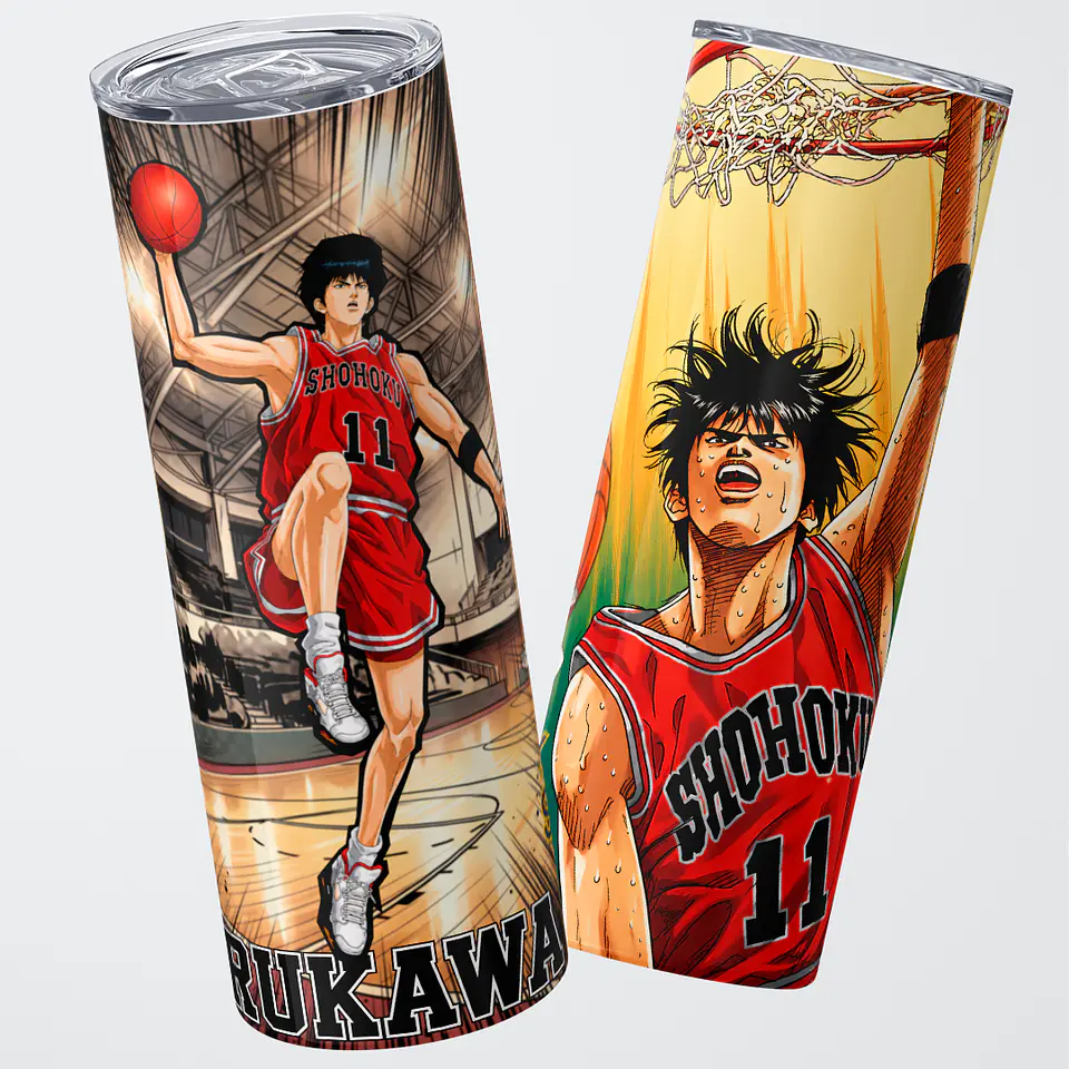 Mug Termo 600ml - Diseño Slam Dunk Kaede Rukawa As de Shohoku 1