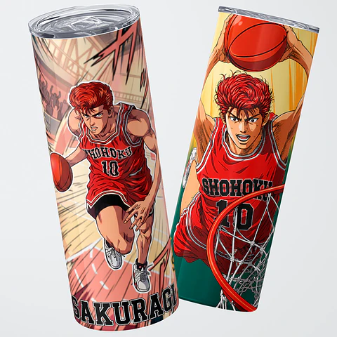 Mug Termo 600ml - Diseño Slam Dunk Hanamichi Sakuragi Rey de los Rebotes
