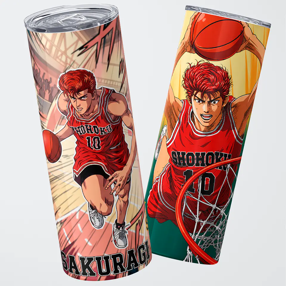 Mug Termo 600ml - Diseño Slam Dunk Hanamichi Sakuragi Rey de los Rebotes 1