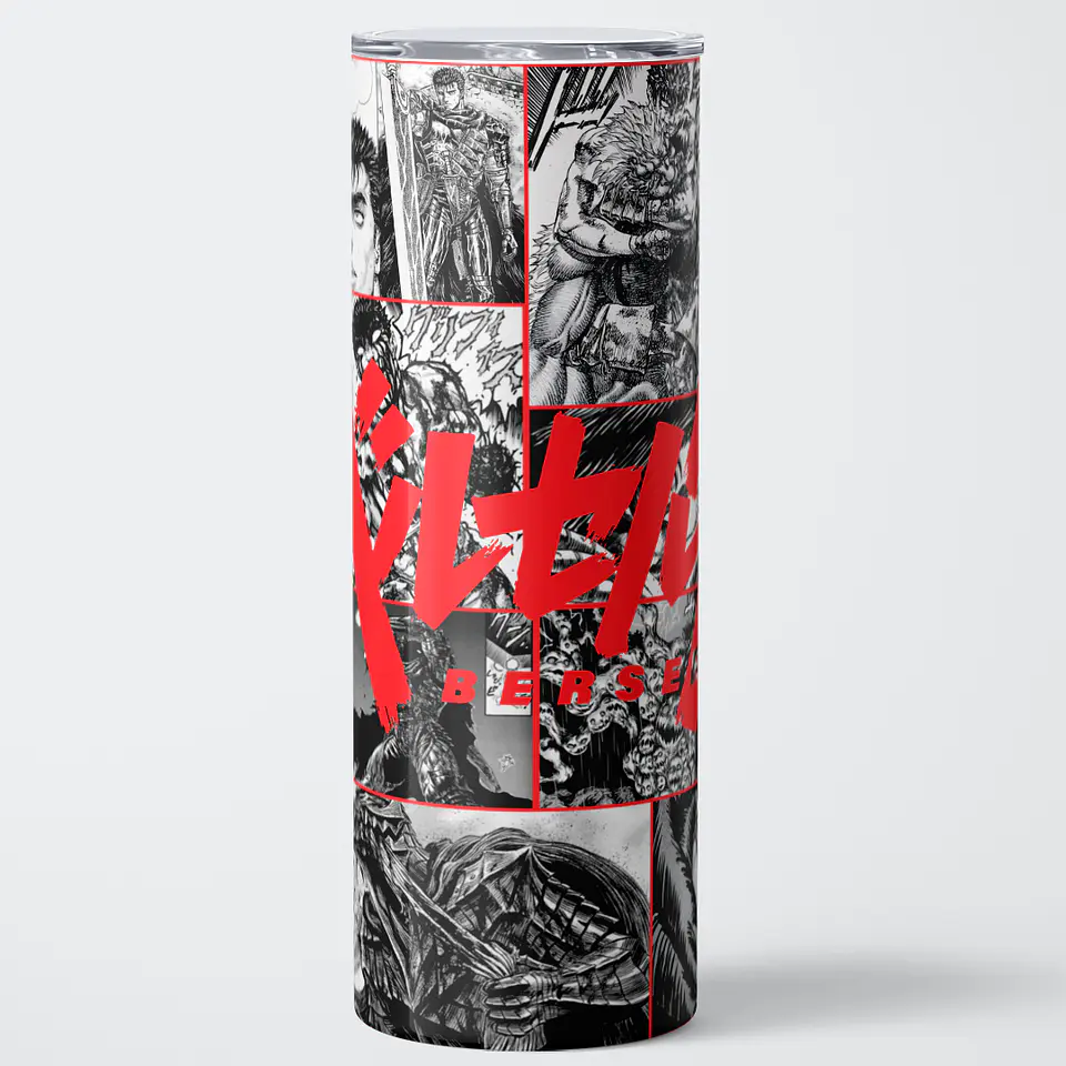Mug Termo 600ml - Diseño Berserk Guts Manga Collage 1