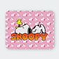 Mousepad 20x24 cm - Diseño Snoopy Fondo Rosado - Miniatura 1