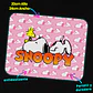 Mousepad 20x24 cm - Diseño Snoopy Fondo Rosado - Miniatura 3