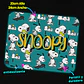 Mousepad 20x24 cm - Diseño Snoopy Fondo Turquesa - Miniatura 3