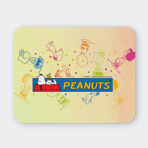 Mousepad 20x24 cm - Diseño Peanuts Fondo Pastel