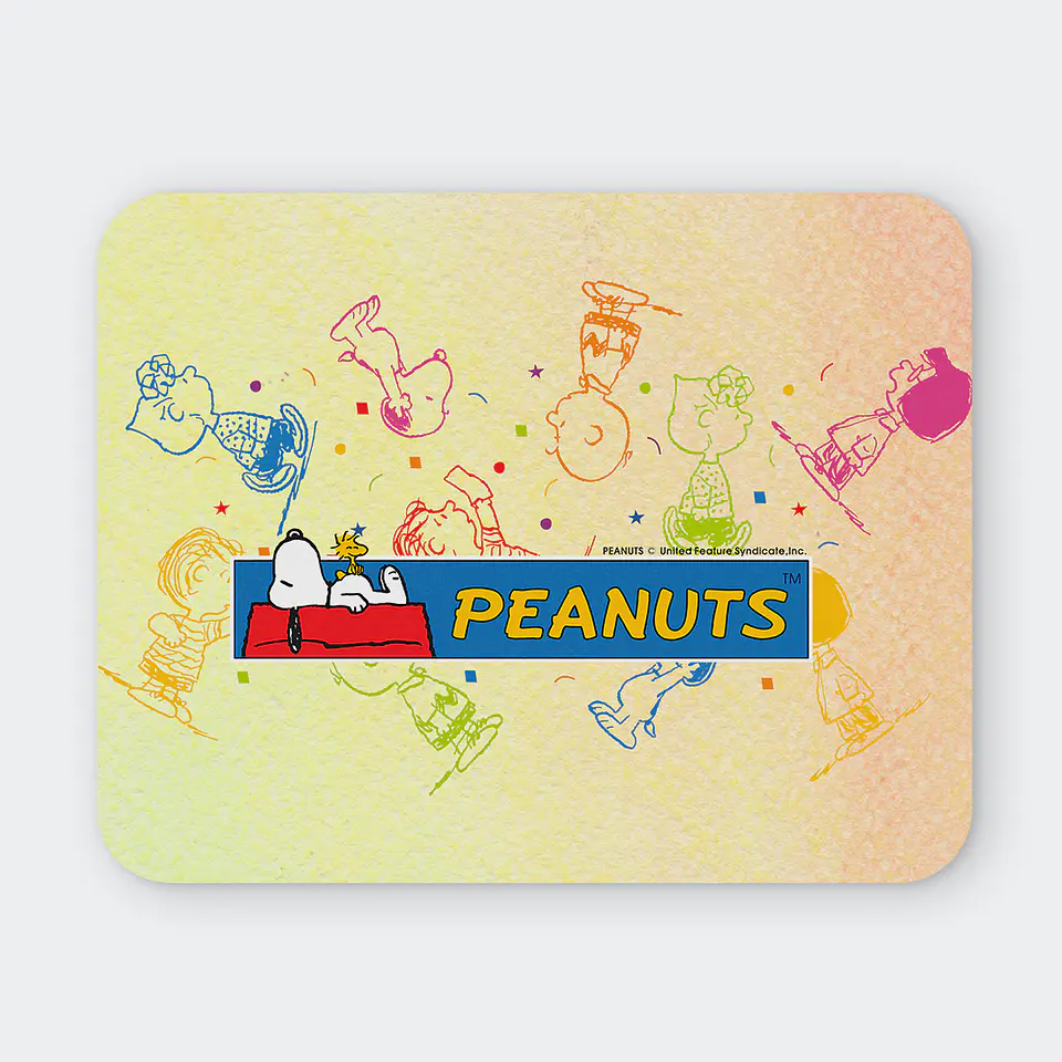 Mousepad 20x24 cm - Diseño Peanuts Fondo Pastel 1