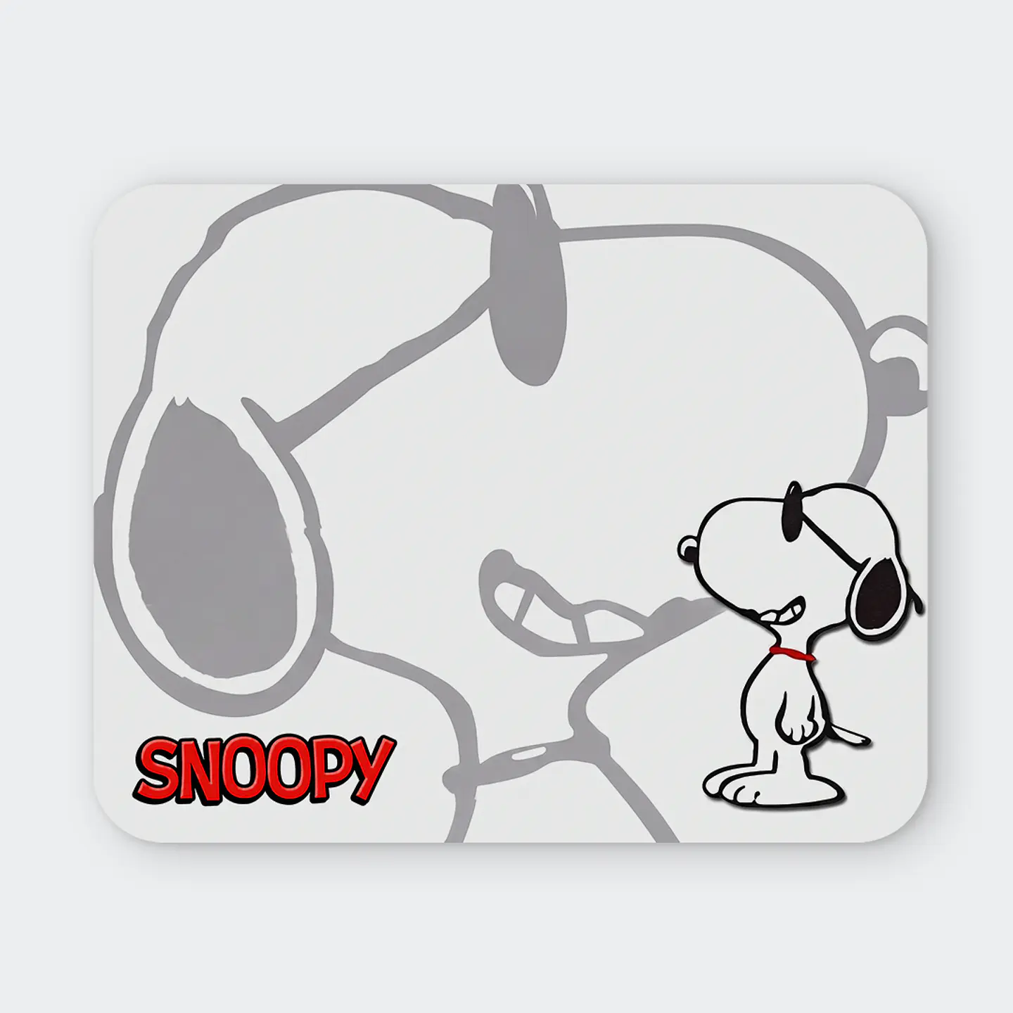 Mousepad 20x24 cm - Diseño Snoopy Minimal Gris 1
