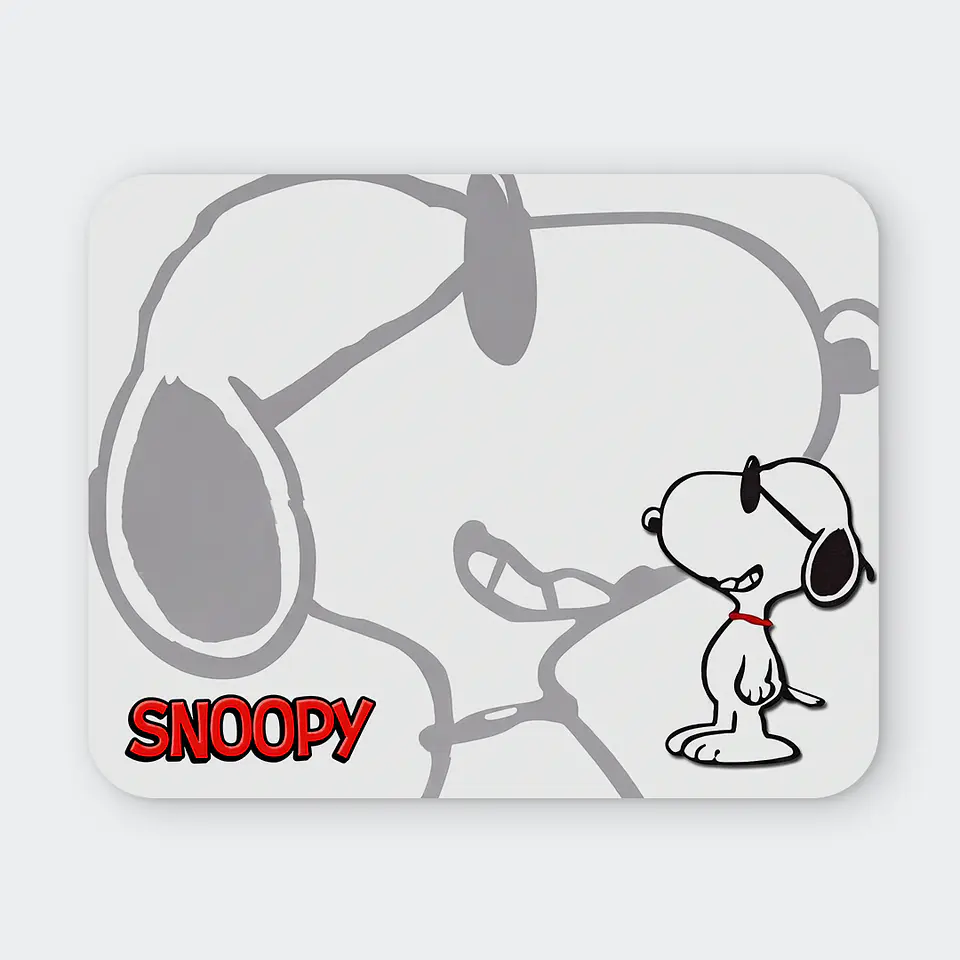 Mousepad 20x24 cm - Diseño Snoopy Minimal Gris 1