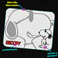Mousepad 20x24 cm - Diseño Snoopy Minimal Gris - Miniatura 3