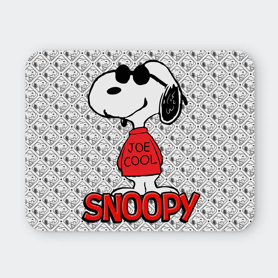 Mousepad 20x24 cm - Diseño Snoopy Joe Cool 1