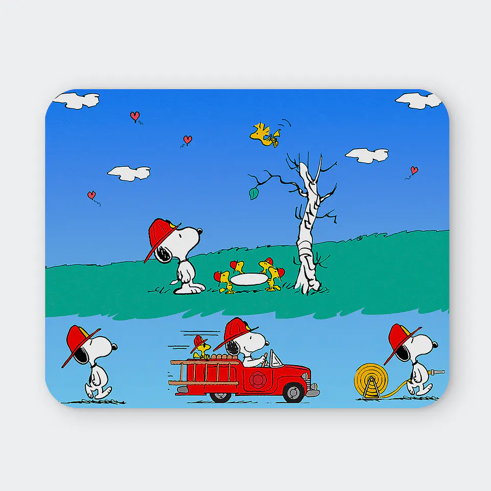 Mousepad 20x24 cm - Diseño Snoopy Bombero 1