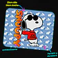 Mousepad 20x24 cm - Diseño Snoopy Joe Cool Fondo Azul - Miniatura 3