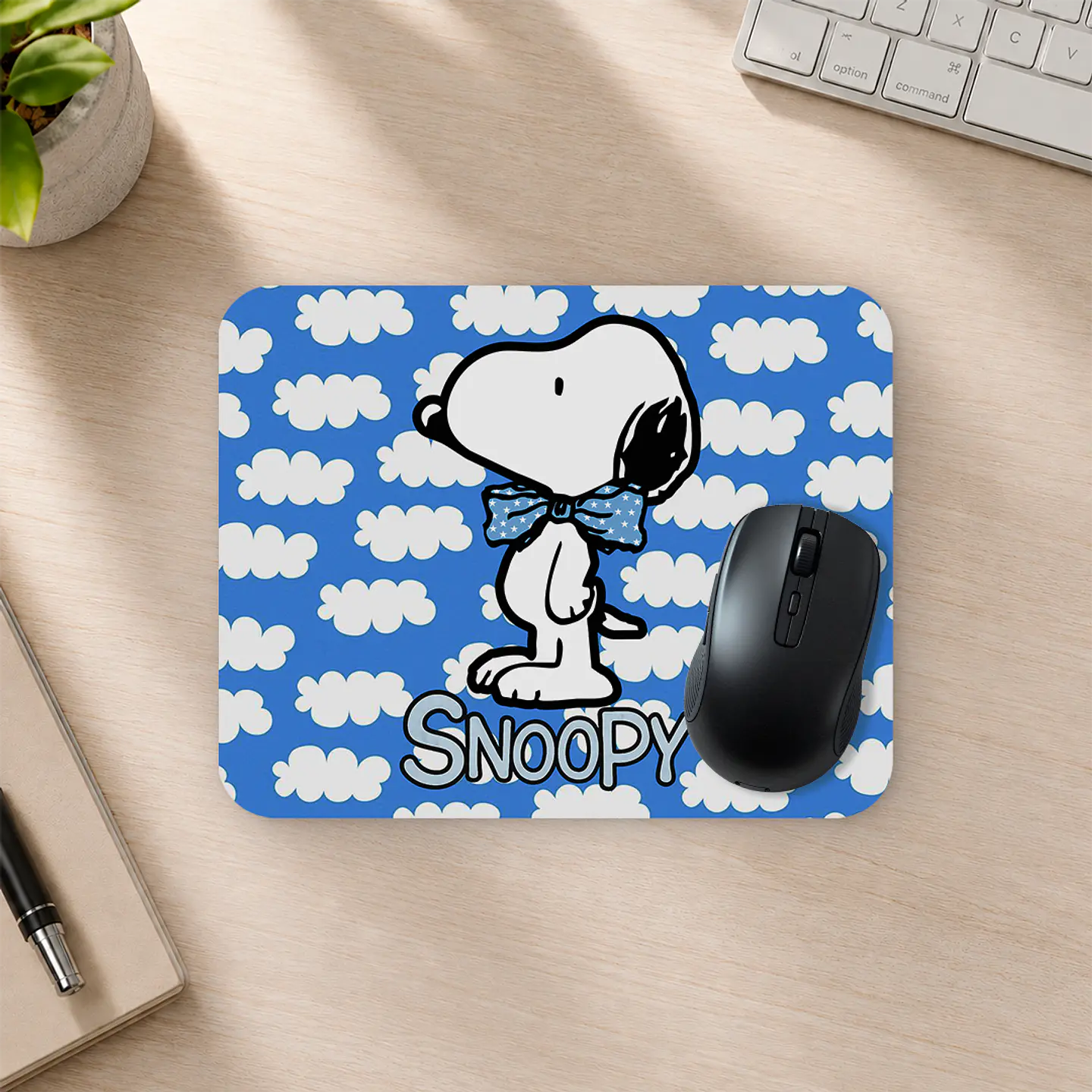 Mousepad 20x24 cm - Diseño Snoopy Nubes Azules 2