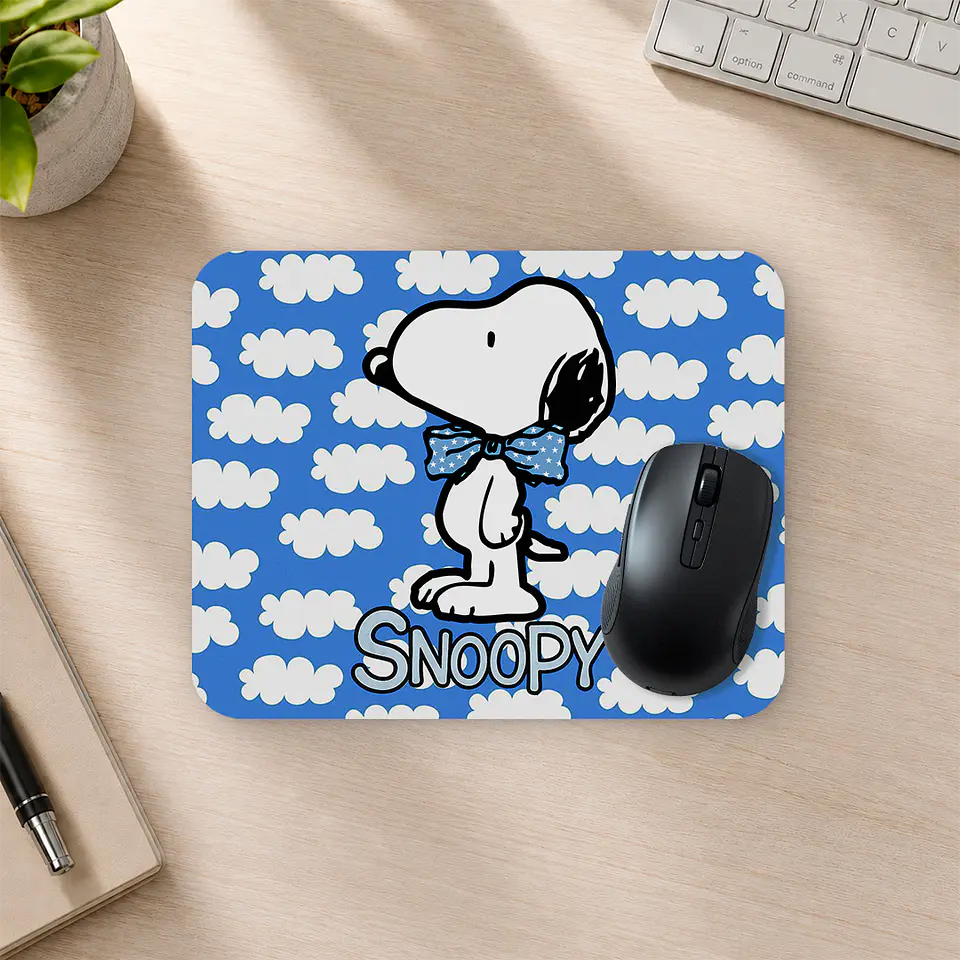 Mousepad 20x24 cm - Diseño Snoopy Nubes Azules 2
