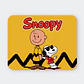 Mousepad 20x24 cm - Diseño Snoopy y Charlie Fondo Amarillo - Miniatura 1
