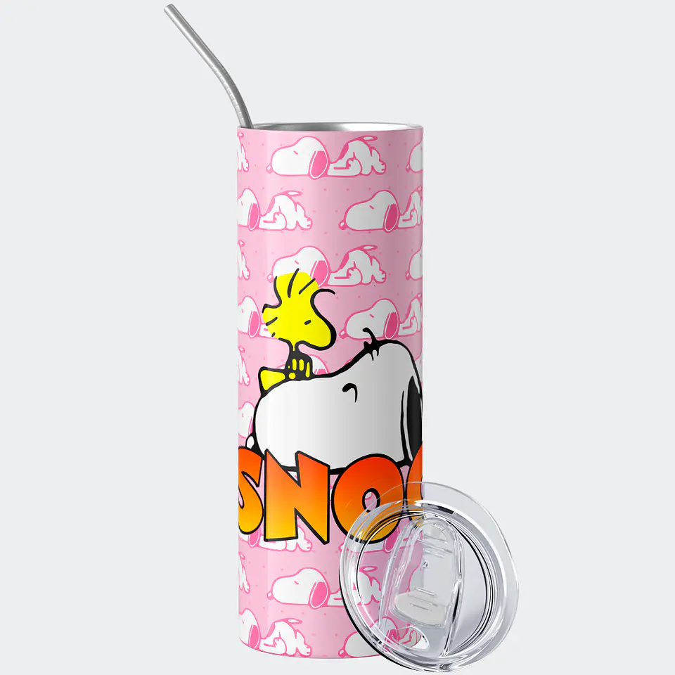 Mug Termo 600ml - Diseño Snoopy y Woodstock Dulces Sueños 1