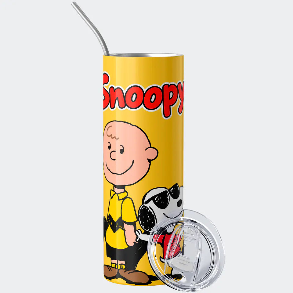 Mug Termo 600ml - Diseño Snoopy Joe Cool y Charlie Brown 2