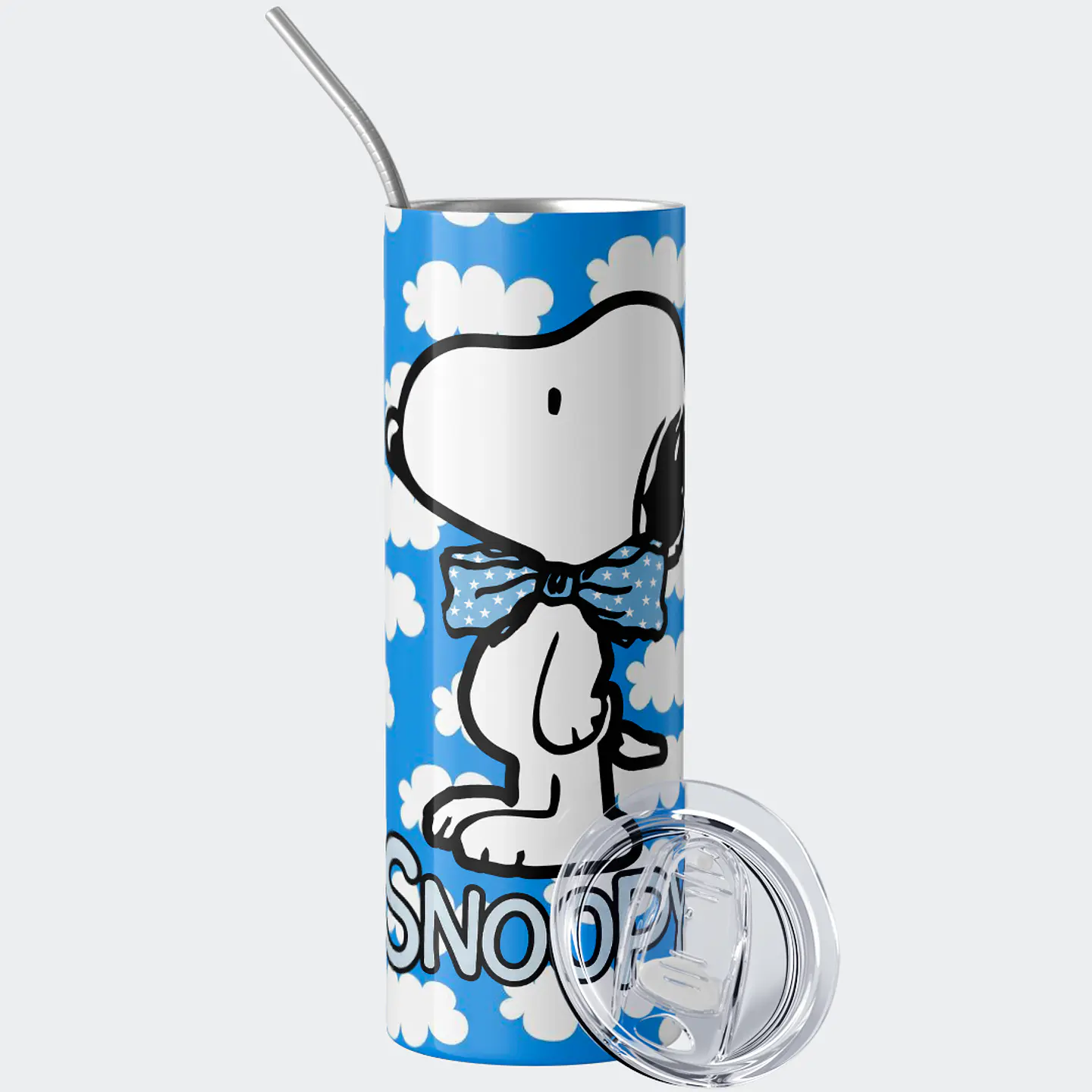Mug Termo 600ml - Diseño Snoopy con Corbatín y Nubes 2