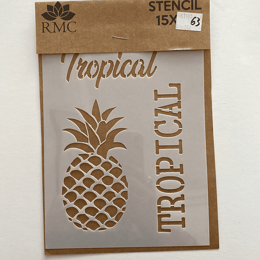 STENCIL 15X20 PIÑA TROPICAL