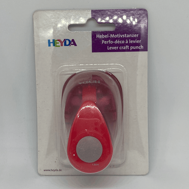 PERFORADORA HEYDA 1.6CM ROJO CIRCULO