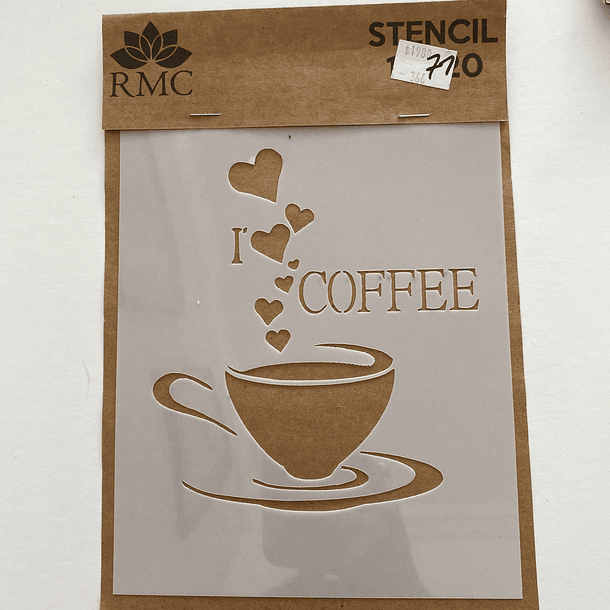 STENCIL 15X20 COFEE CAFE TAZA