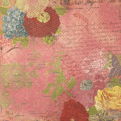 LAMINA DOBLE DECOSCRAPP-DECOUPAGE 30 x30 - FONDO DECORATIVO