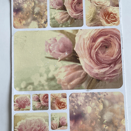 LAMINA- DECOSCRAPP-DECOUPAGE A4 FLORES