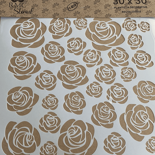 STENCIL 30X30  ROSAS