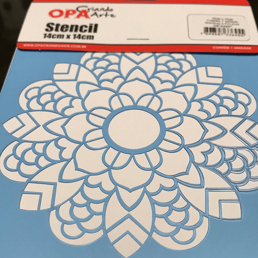 STENCIL 14X14  MANDALA FOHAS 2697 OPA