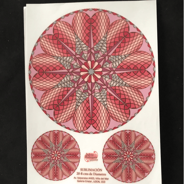 LAMINA PARA SUBLIMACIÓN MANDALAS