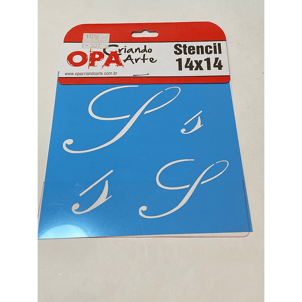 STENCIL LETRA S 14X14 OPA