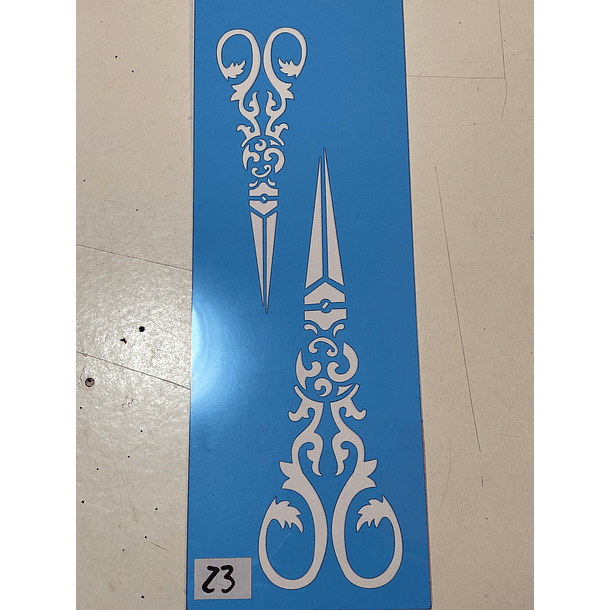 STENCIL 10X30 OPA TIJERA 1474