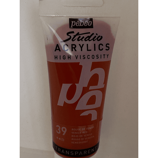 PINTURA ACRILICA PROFESIONAL 100 ML 39_ROJO VENECIA