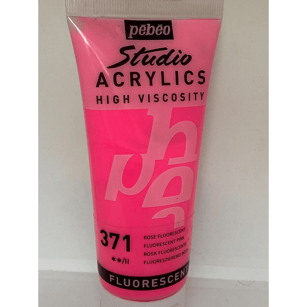 PINTURA ACRILICA PROF.100 ML 371_ROSA FLUORESCENTE