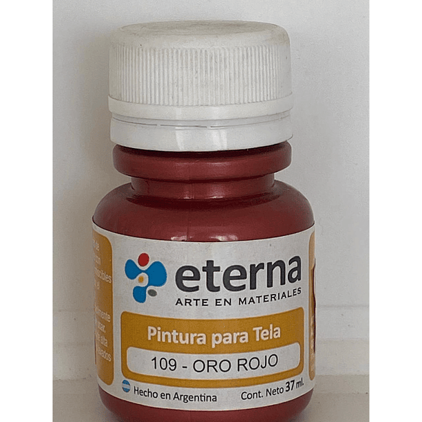 PINTURA PARA TELA ETERNA  / GENERO 37 ML 109 ORO ROJO