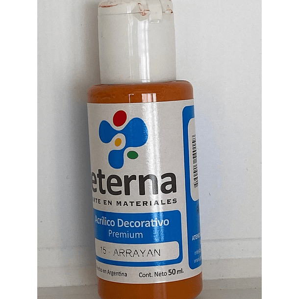 PINTURA ACRÍLICA DECORATIVA ETERNA 50ML 15 ARRAYAN