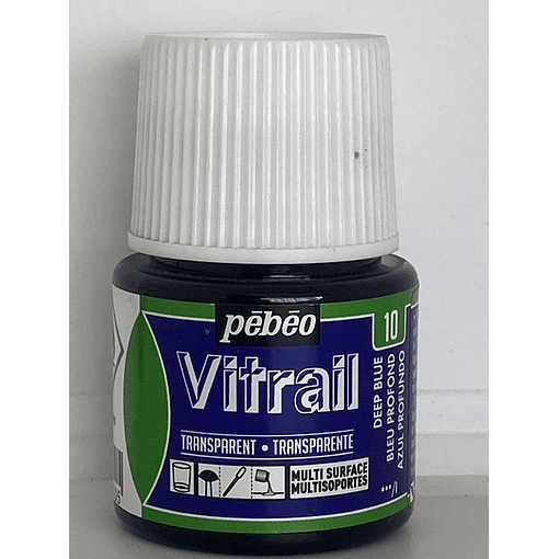 PINTURA VITRAL PEBEO 47ML 10 AZUL PROFUNDO