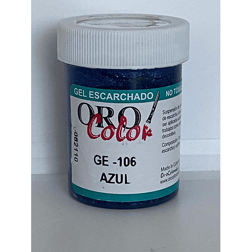 GEL ESCARCHADO ORO COLOR 60 ML GE 106 AZUL